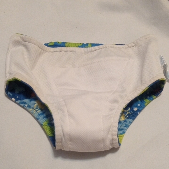 Blue Swim Diaper with Fish and Turtle Design - Picture 4 of 9